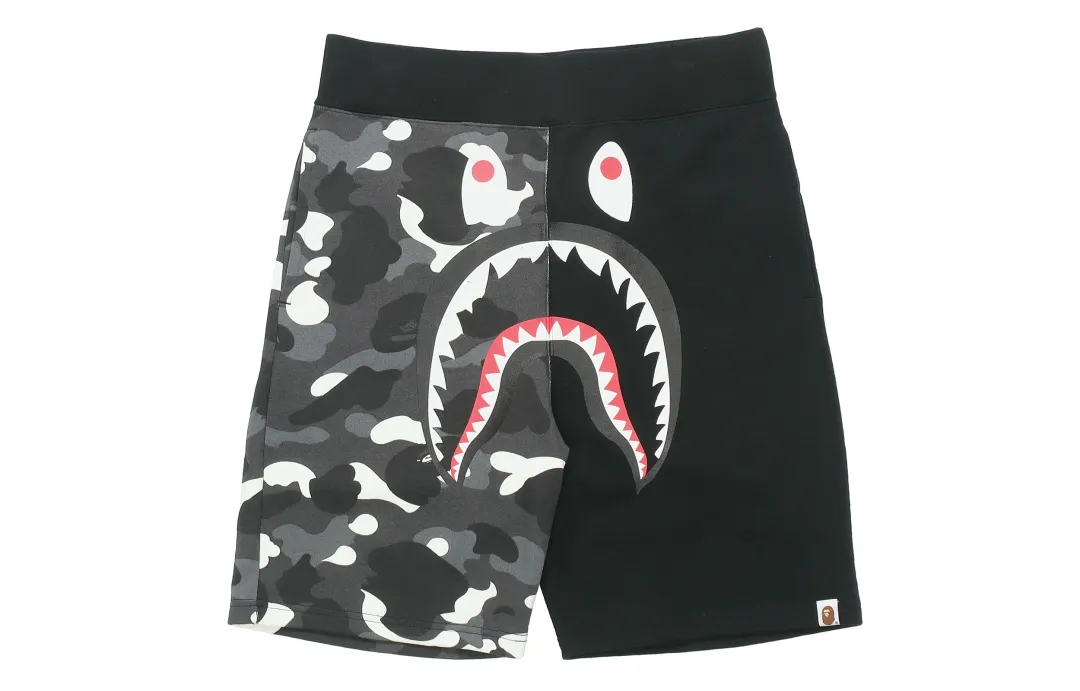 A BATHING APE Shark Series Casual Shorts Unisex Black