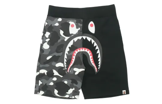 A BATHING APE Shark Series Casual Shorts Unisex Black