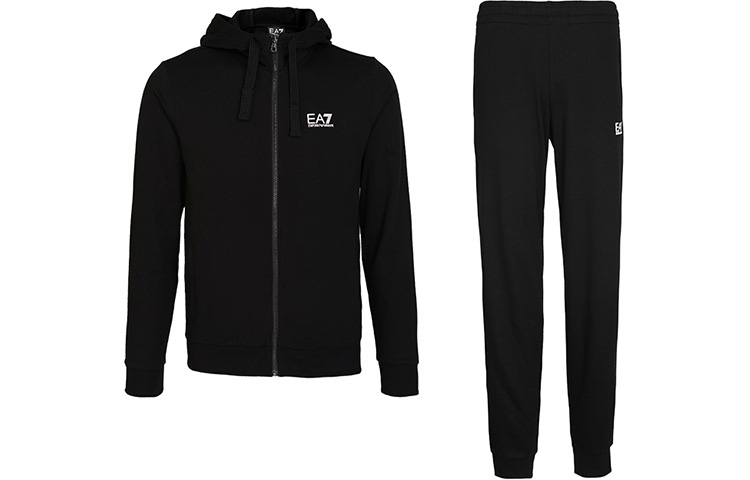 EMPORIO ARMANI Armani, jacket with letters, trousers, black sports suit, with your logo imprint, men's style