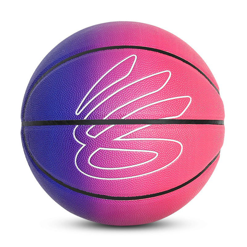 Under Armour CURRY Gradient Collection Pu Basketball Gradient Purple Pink Size 7 Ball Training Unisex