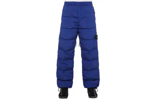 STONE ISLAND Down Pants Men's Blue Straight Fit Pants