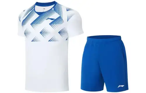 Li Ning Badminton Collection Badminton Jersey Set Unisex Standard White/Dark Blue