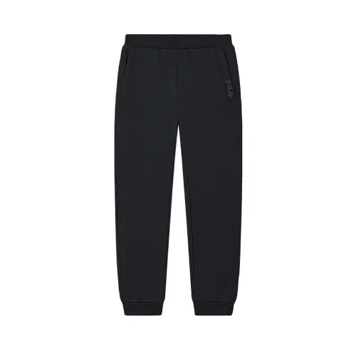 FILA Heritage Collection, Fleece Lined Casual Solid Color Elastic Cuff Ankle Length Knitted Sweatpants