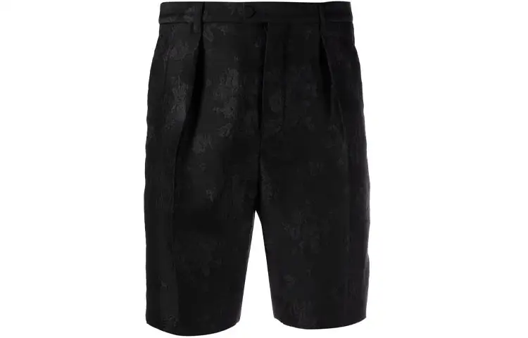 SAINT LAURENT High Waist Jacquard Shorts