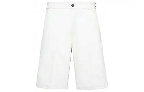 PRADA Denim Shorts Men's White Moderate