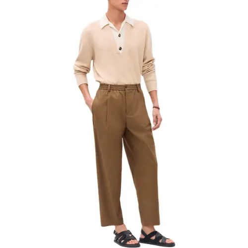 HERMES Chicago Casual Pants Men's Brown