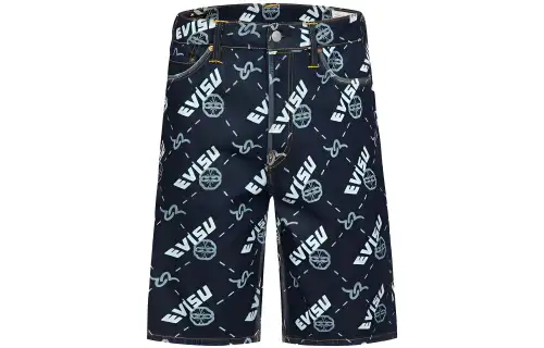 EVISU Denim Shorts Men's Denim Blue