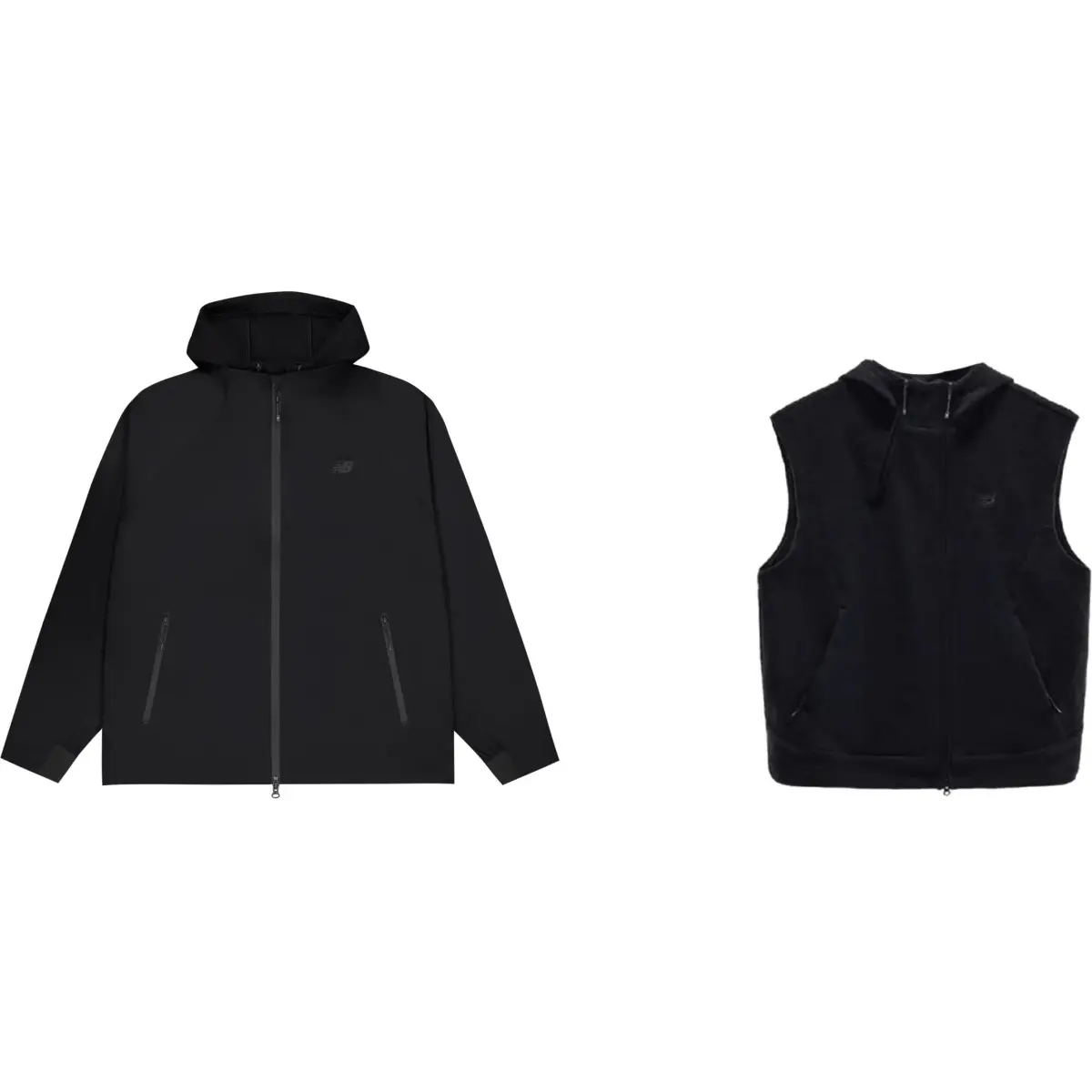 New Balance NB Grey Trench Coat Men's Two Piece Set Black