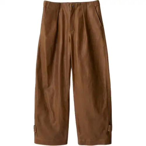 Burberry Leather Pants Men's Hazelnut Brown