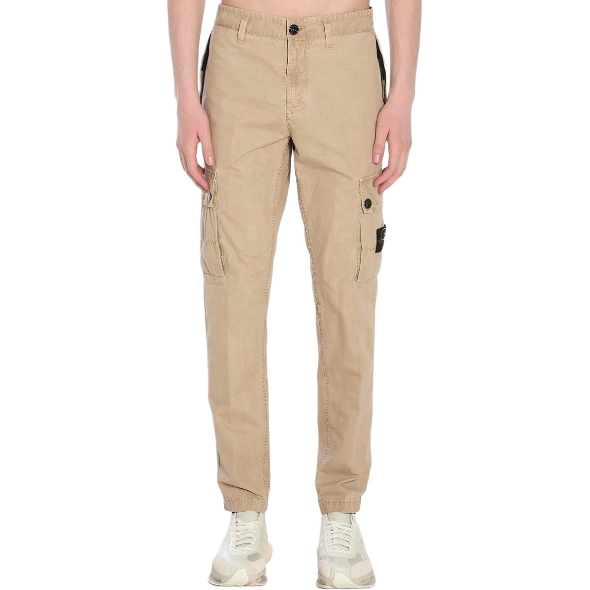 STONE ISLAND Brushed Old Effect Slim Fit Cargo Trousers