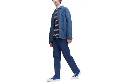 UNIQLO Casual Pants Men's Dark Blue Moderate Straight Fit Pants