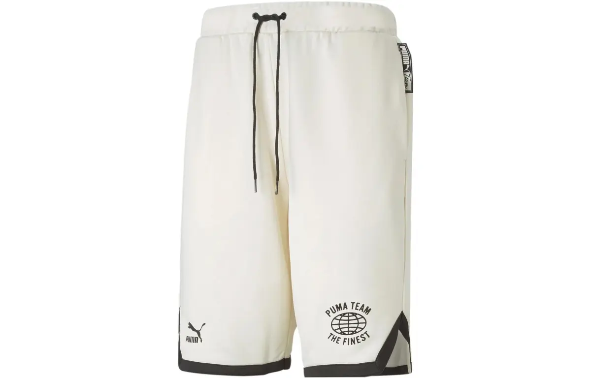 PUMA 8 Pt Logo Team Shorts Casual Shorts Men's White