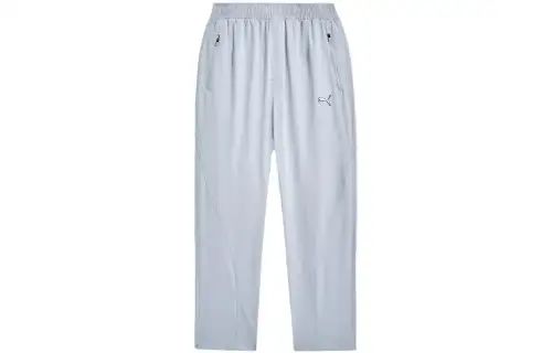 PUMA Casual Pants Men's Gray Moderate Straight Fit Pants