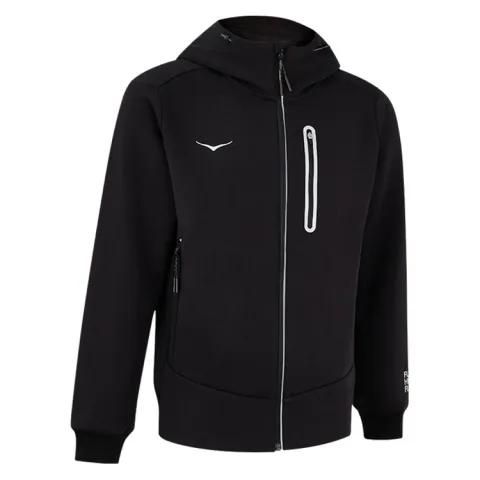 HOKA ONE ONE AW24 KNIT JACKET CHN Jackets & Coats Men's Black