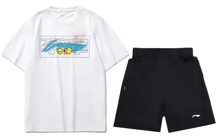 Li Ning Sports Fashion Collection Casual Sportswear Unisex Crew Neck Moderate