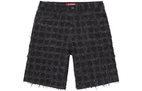 Supreme Frayed Patchwork Baggy Denim Short