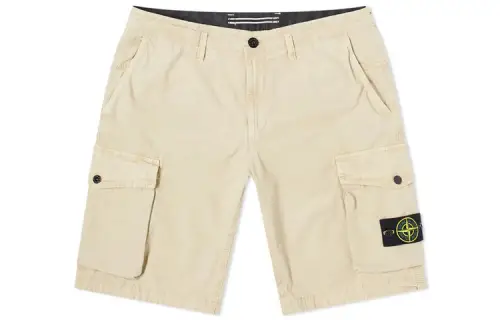 STONE ISLAND Canvas Cotton Cargo Shorts