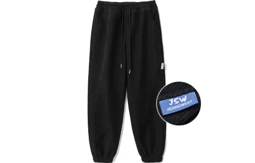 JEANSWEST Casual Pants Unisex Moderate Cuffed Pants
