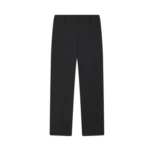 FILA BLUE Minimalist Style Fleece Lined Solid Color Thermal Skin Friendly Straight Fit Casual Pants Men's Jet Black