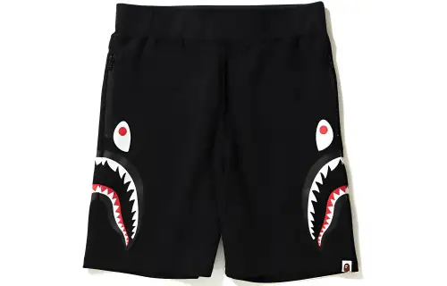 Bape Side Shark Double Knit Sweat Shorts