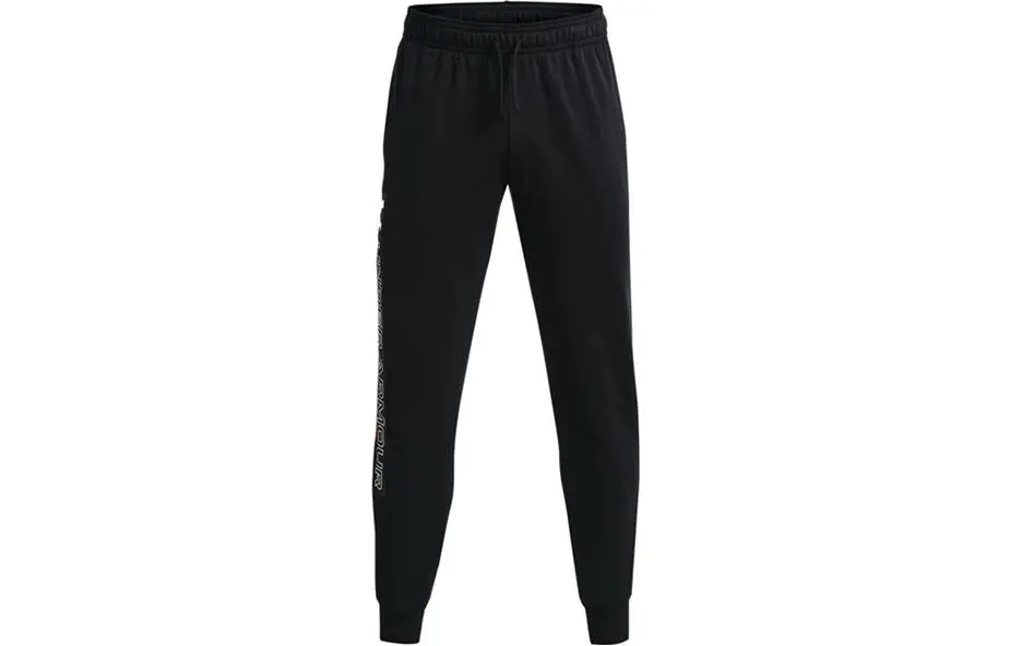 Under Armour Casual Pants Men's Black Thickened And Fleece-Lined Cuffed Pants