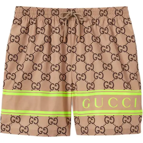 GUCCI Monogram-print Drawstring Swim Shorts