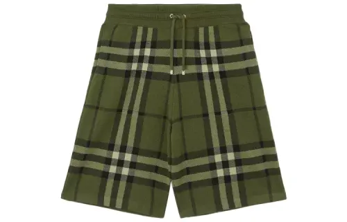 Burberry Casual Shorts Men's Dark Forest Green
