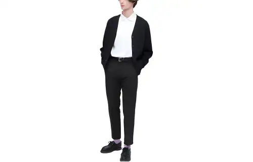 UNIQLO Suit Pants Men's Black Moderate