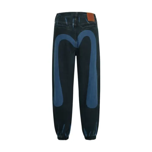 EVISU Jeans Men's Denim Black All Over Print