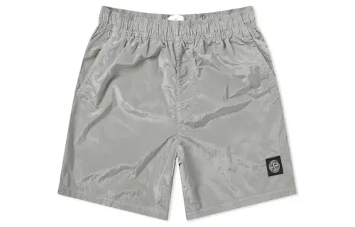 STONE ISLAND Casual Shorts Men's Silver Gray
