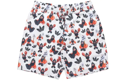 adidas originals X Philip Colbert Save The Lobster Shorts White