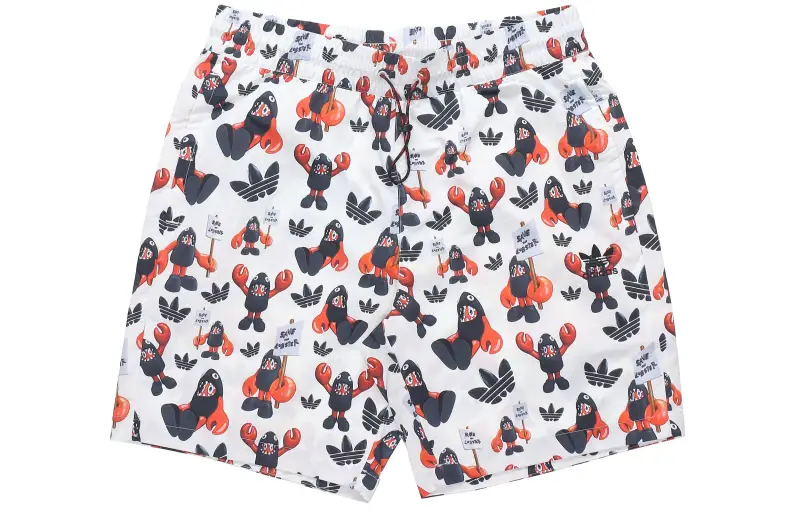 adidas originals X Philip Colbert Save The Lobster Shorts White