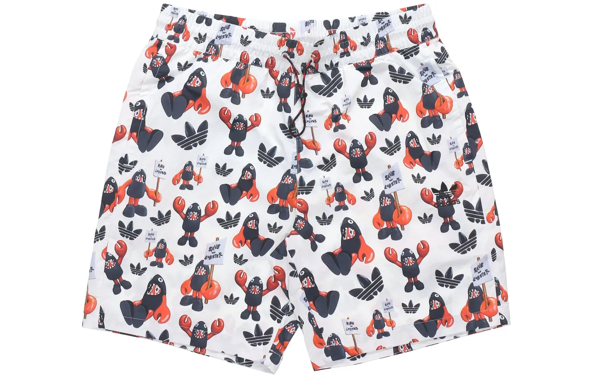 adidas originals X Philip Colbert Save The Lobster Shorts White