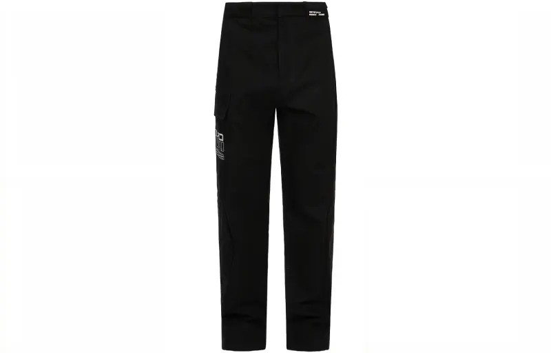 EVISU Casual Pants Men's Black Moderate Straight Fit Pants