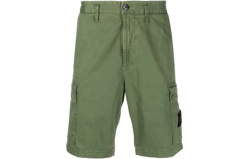 STONE ISLAND Cargo Shorts Men's Army Green Moderate