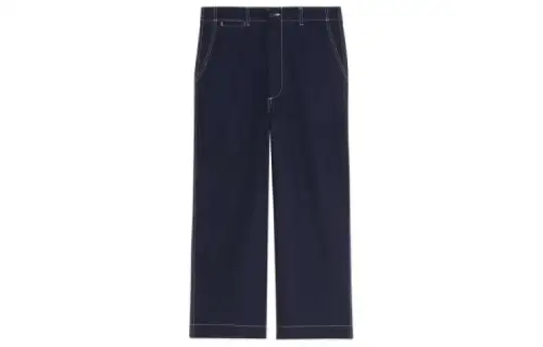 GUCCI Casual Pants Men's Blue Moderate Straight Fit Pants