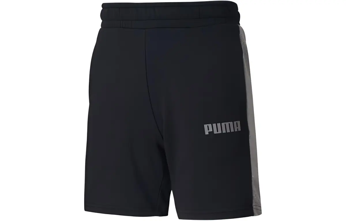 PUMA Casual Shorts Men's Black Moderate Straight Fit Pants