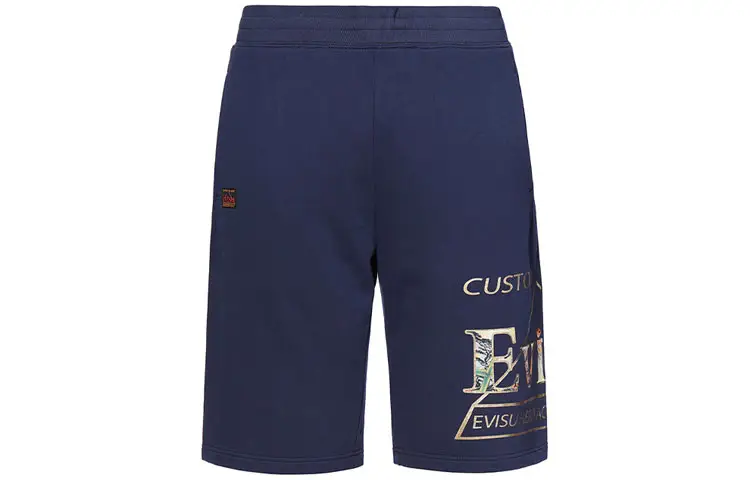 EVISU Casual Shorts Men's Dark Blue Moderate
