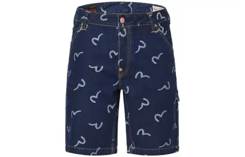 EVISU Denim Shorts Men's Denim Blue