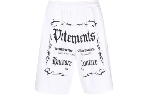 Vetements Black Label Logo Shorts