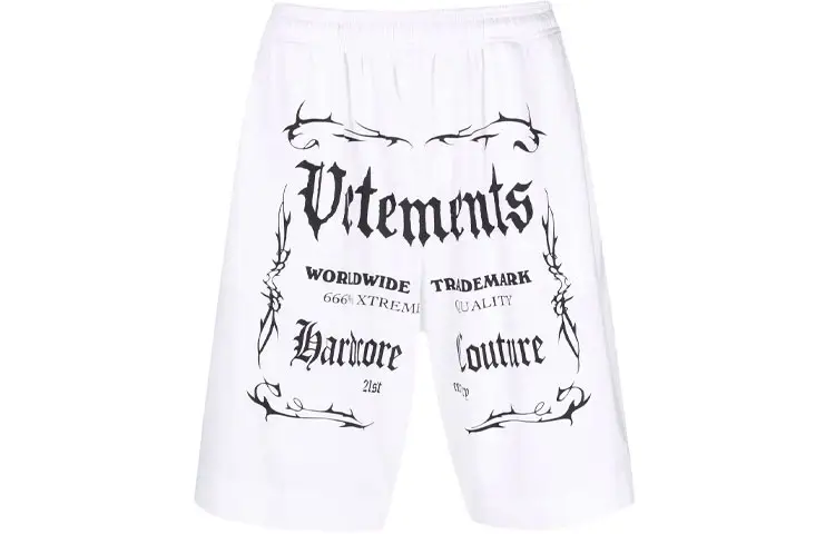 Vetements Black Label Logo Shorts