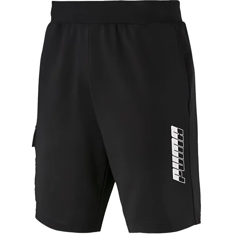 PUMA Casual Shorts Men's Black Moderate Straight Fit Pants