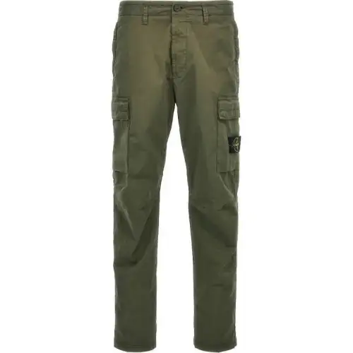 STONE ISLAND Compass Patch Tapered Leg Cargo Pants