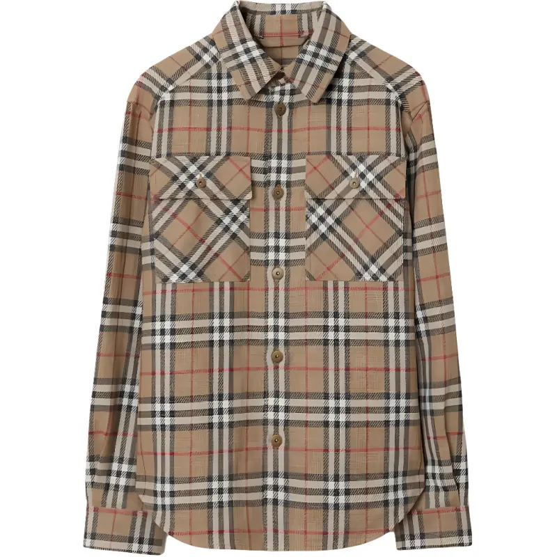Burberry Long Sleeved Checked Buttoned Shirt