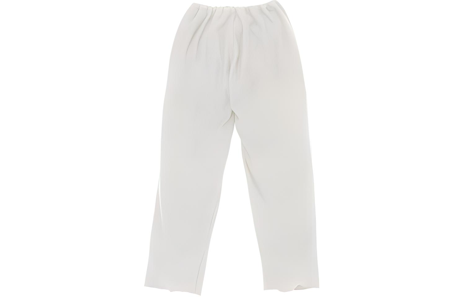 YEEZY Gosha Series SS24 Solid Color Simple Loose Elastic Waist Casual Pants Same Style for Men and Women White