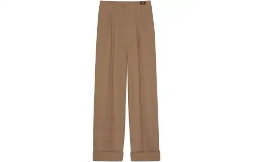 GUCCI Checked Wide-Leg Trousers