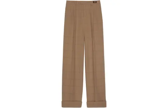 GUCCI Checked Wide-Leg Trousers