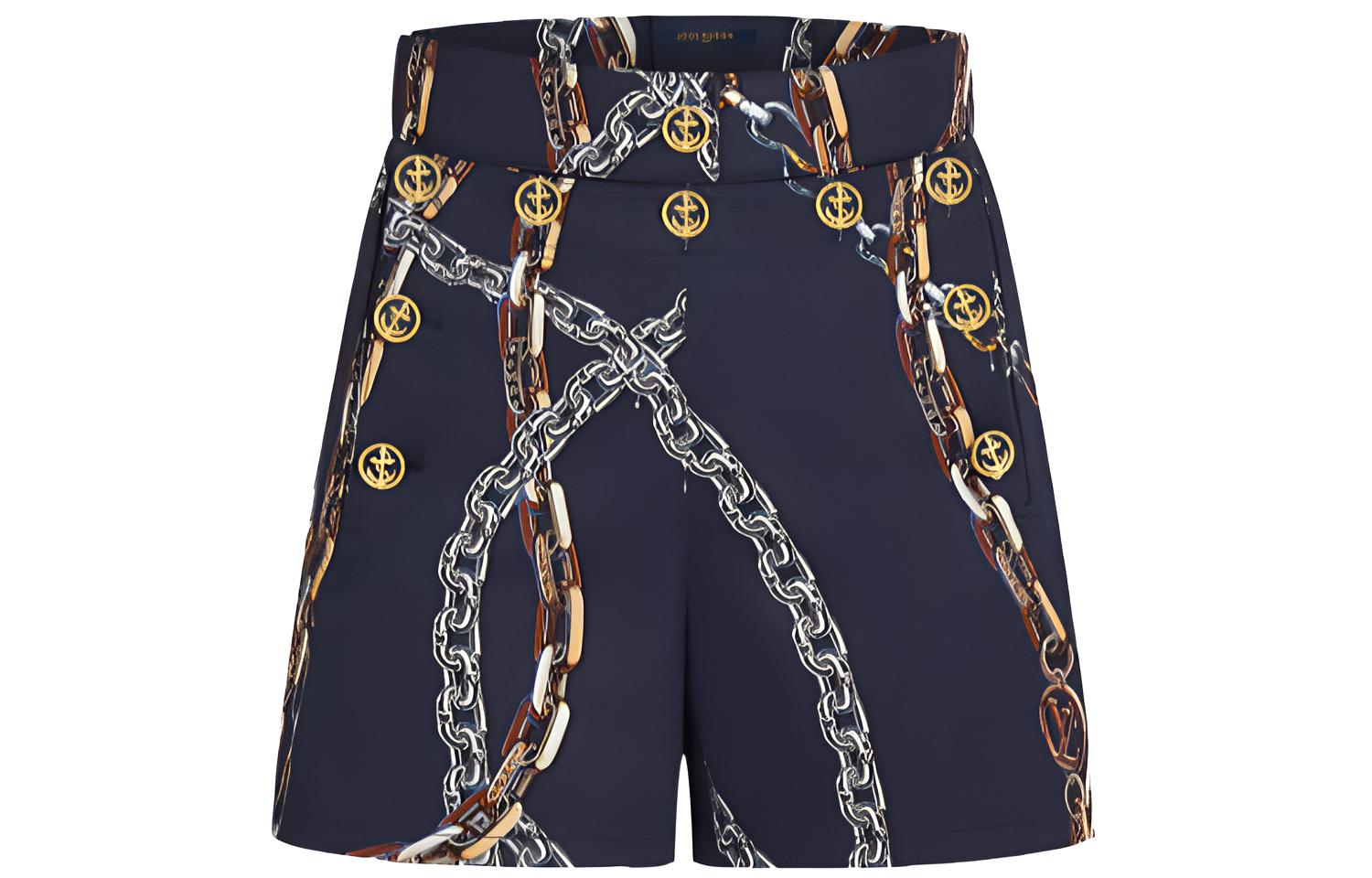 LOUIS VUITTON New Quarterly Products Of LV Casual Shorts Unisex Blue Moderate