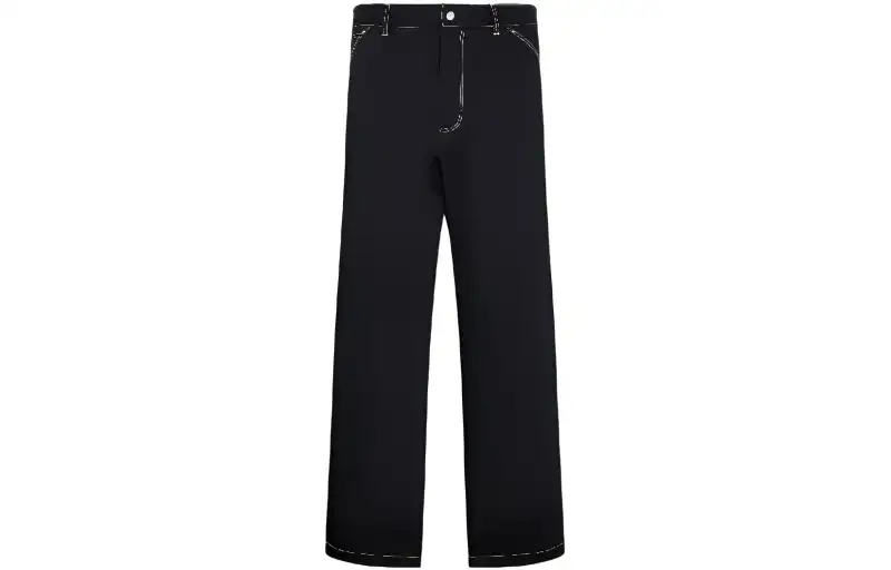PRADA Casual Pants Men's Black Moderate Straight Fit Pants