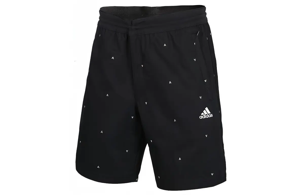 Adidas Casual Shorts Men's Black Moderate Straight Fit Pants